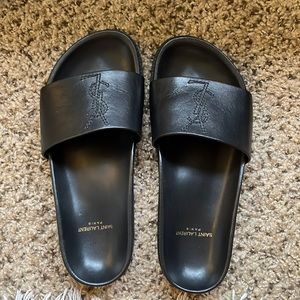 Saint Laurent black leather sandals